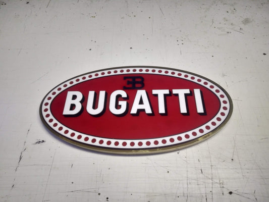 Bugatti Wall Sign Metal Automotive Decor for Garage and Man Cave