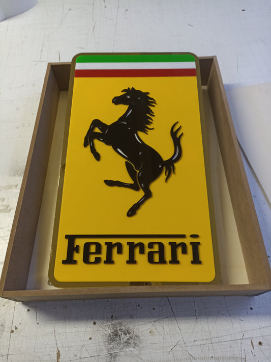 Ferrari Metal Wall Sign Decor – Ferrari Dealership Sign