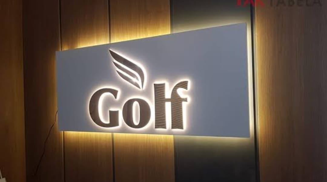 3D backlit metal business sign for office and custom logo decoration with LED illumination
