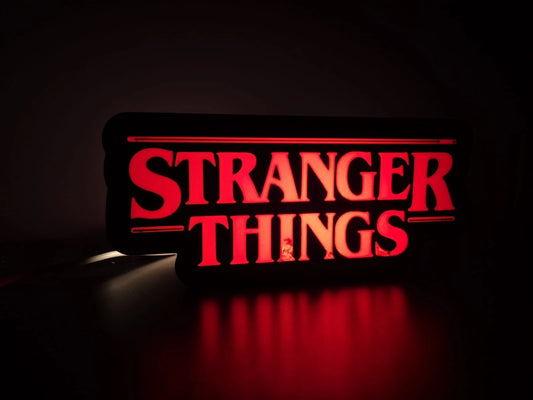 Stranger Things Inspired LED Desk Lamp – 3D Printed Neon Style Gaming Room Light