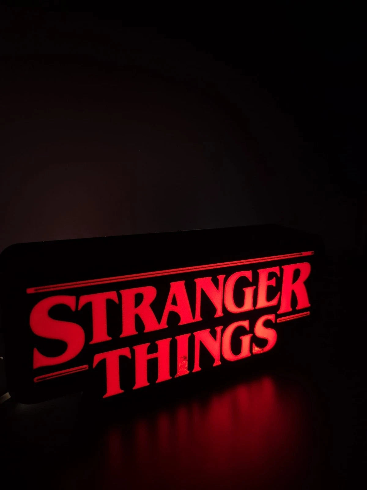 Stranger Things Inspired LED Desk Lamp – 3D Printed Neon Style Gaming Room Light