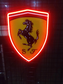Ferrari Neon Wall Sign LED Automotive Decor for Garage and Man Cave