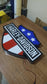 Harley-Davidson LED logo sign with American flag for garage and man cave decor