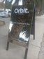 Double-sided mirrored sidewalk sign for storefronts, restaurants, and outdoor advertising, foldable and durable design