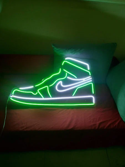 Neon Nike Air Jordan Shoes Figured Wall Decor | VectorSign